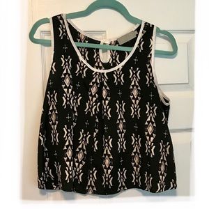 Fabrik Black / Pink Cropped Tank